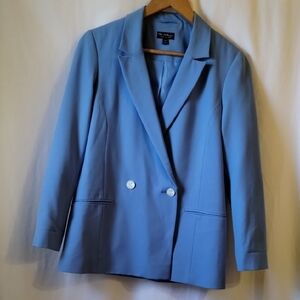 Miss Selfridge Light Blue Double-Breasted Blazer